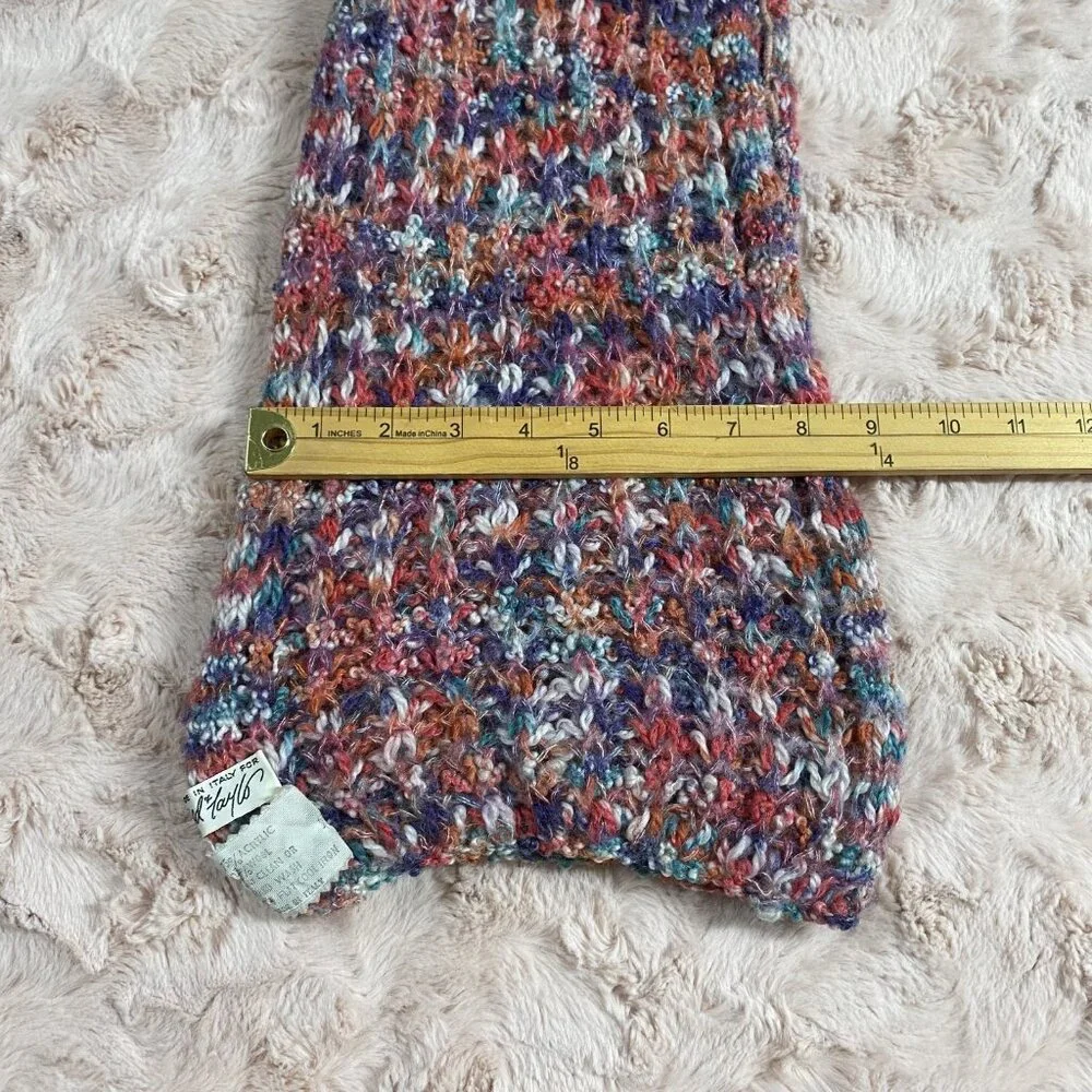 Lord & Taylor Scarf Multicolor Lightweight Wool & Acrylic Made in Italy 72"x8" - Picture 5 of 5